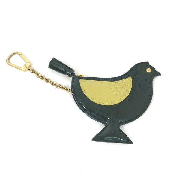 LOUIS VUITTON M91405 Monogram Vernis Pochette Oiseau Wallet Coin Purse Key Ri... - Picture 2 of 14
